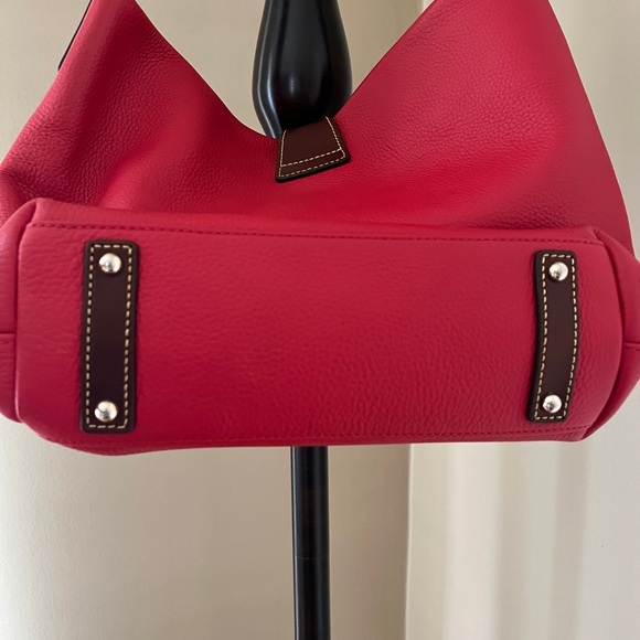 Dooney & Bourke Red Leather Hobo Bag - Picture 2 of 8